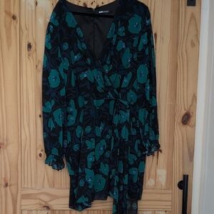 Badgley Mischka Elegant Floral Cocktail Dress